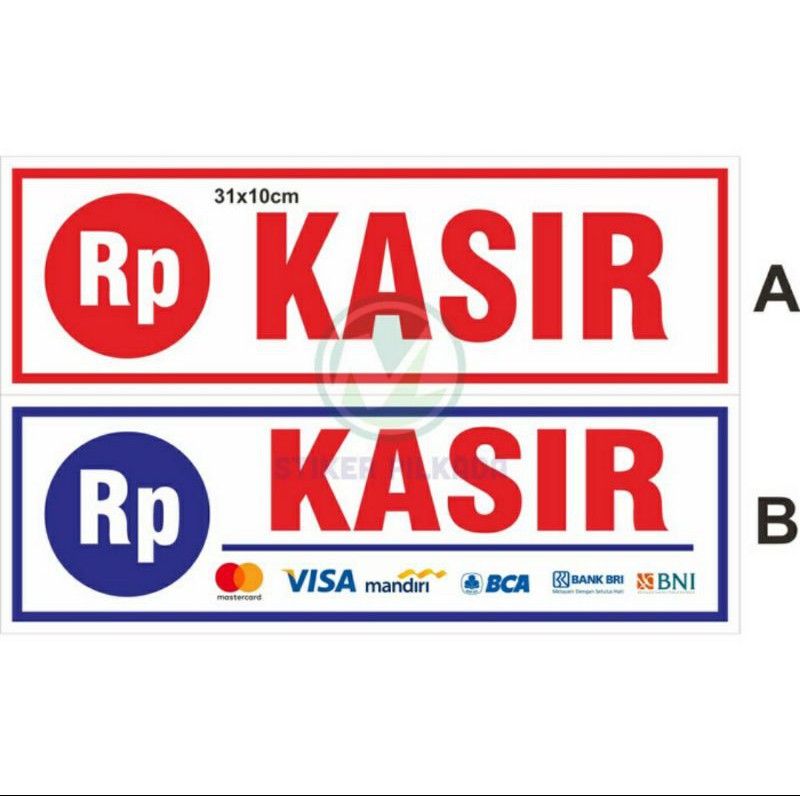 Jual STIKER VINYL KASIR 31x10CM | Shopee Indonesia