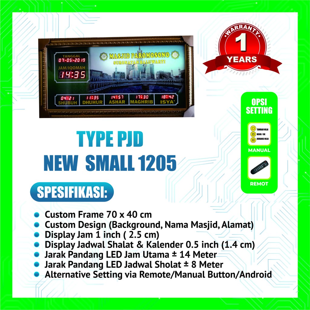 Jual Jam Digital Masjid Jam Masjid Waktu Shalat Waktu Iqomah Waktu