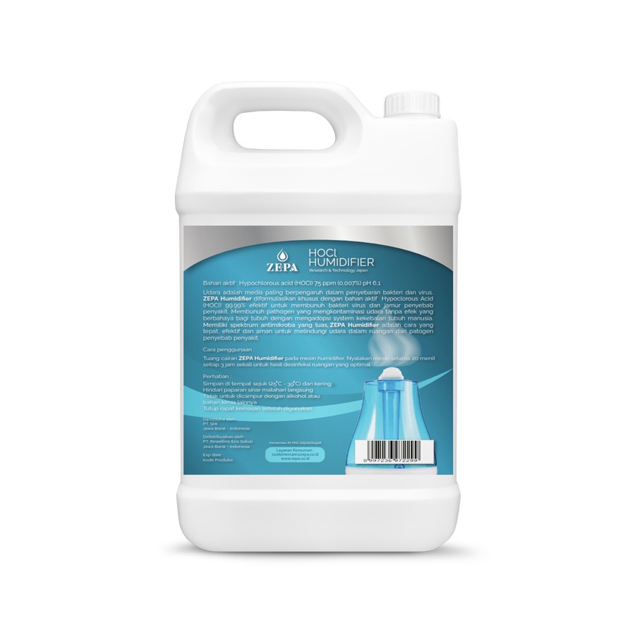 Jual ZEPA Humidifier HOCl Non Alkohol 5L | Shopee Indonesia