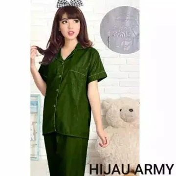 Baju Tidur Piyama Satin Embos Vibelle Lembut Nyaman