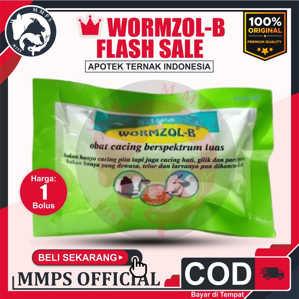 Jual WORMZOL B 1 BOLUS SACHET - Obat Cacing Cacingan Sapi Kerbau Kuda ...