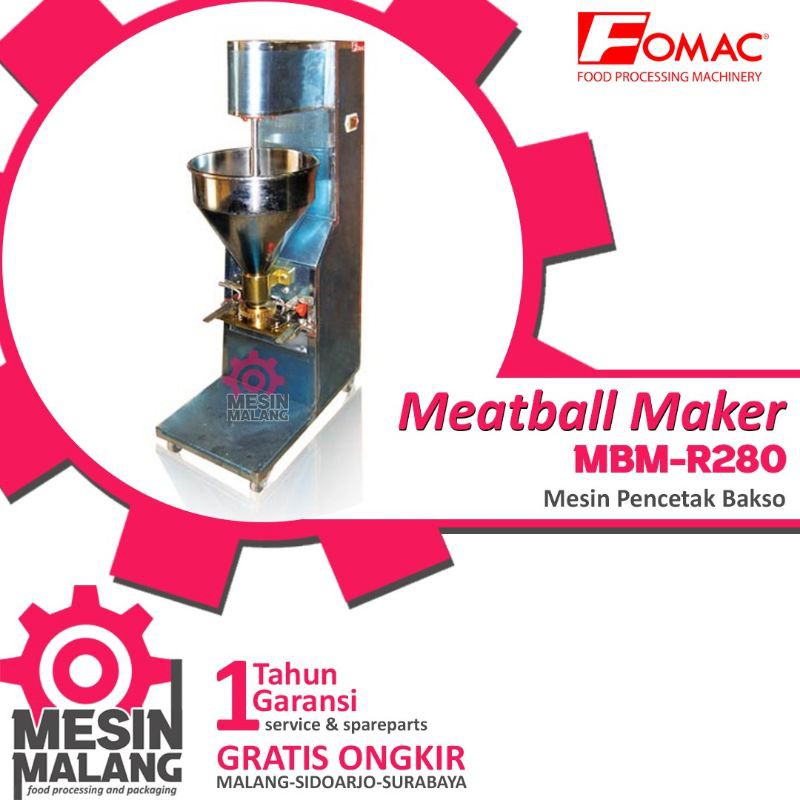 Jual Mesin Pencetak Bakso Meatball Maker Mbm R280 Fomac Shopee