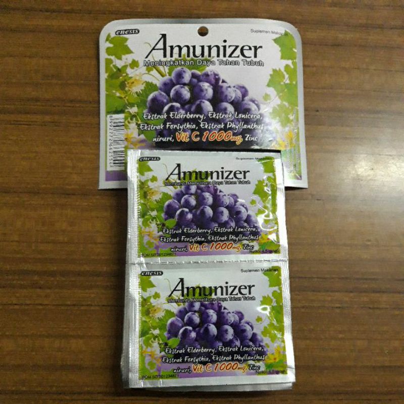 Jual Amunizer vit C 1000mg 1 renteng 12 sachet | Shopee Indonesia