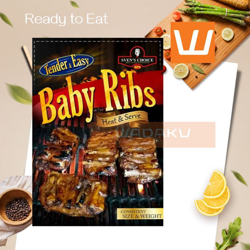 Jual Baby Ribs 300g RTE ready to eat Pork Back Ribs iga babi | Shopee ...
