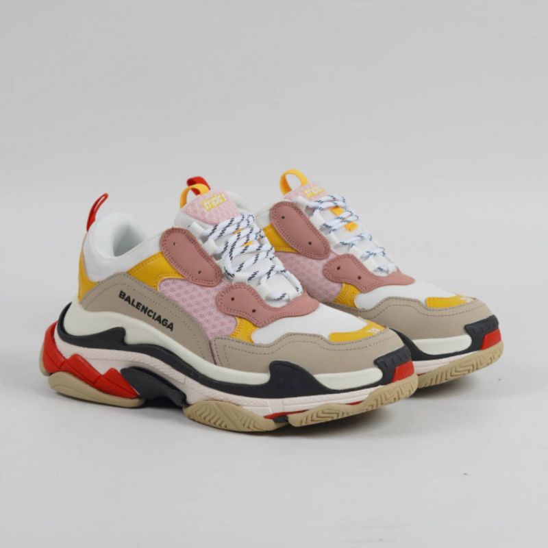Jual Sepatu Balenciaga Triple S Cream Yellow Pink 36 40 100 BNIB Shopee Indonesia