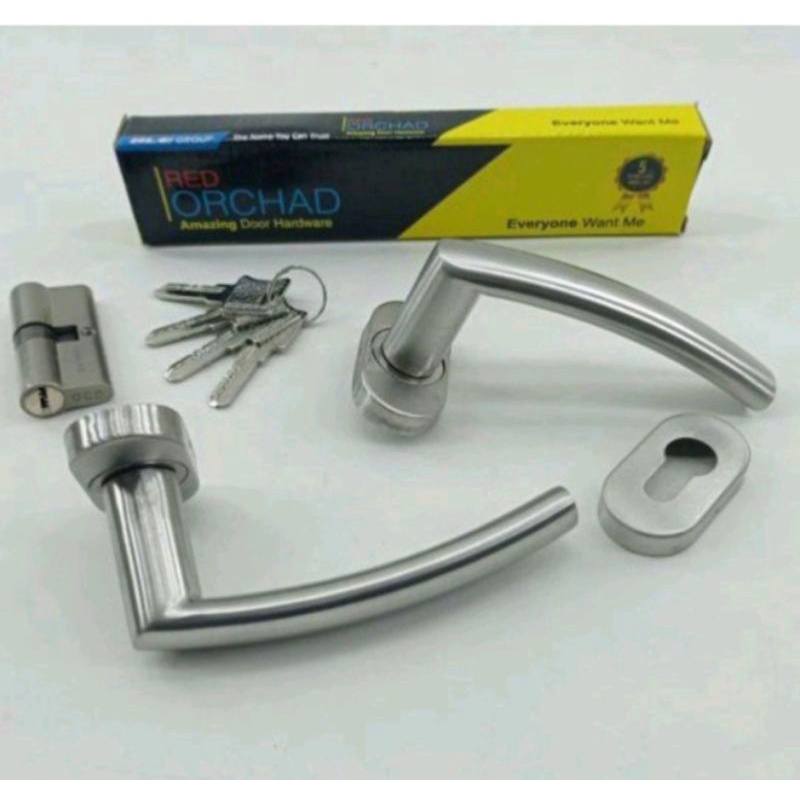 Jual Kunci pintu aluminium lengkap 1 set plus handle | Shopee Indonesia