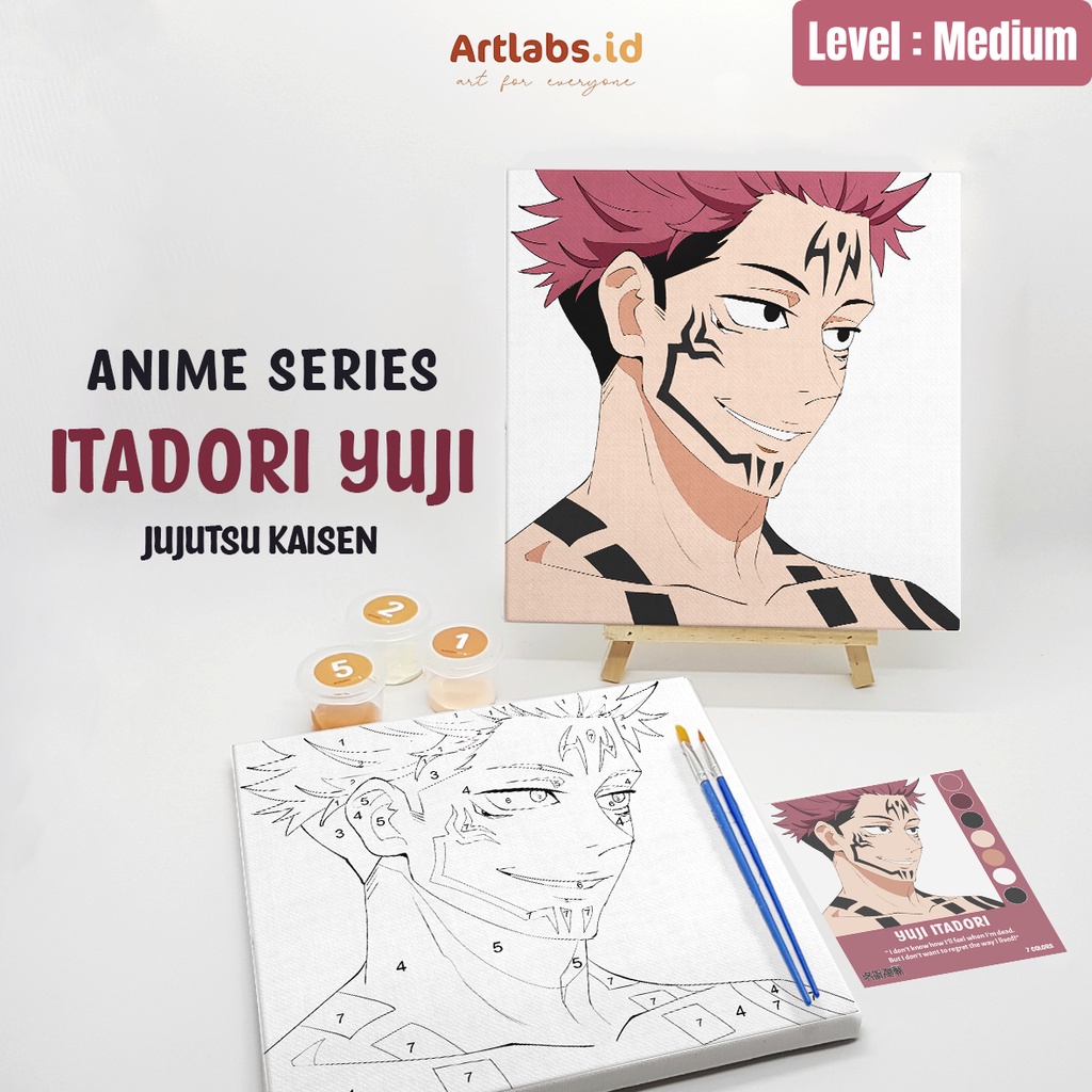 Jual ITADORI YUJI - Paint By Number 7 Color [Anime Series] | Artlabs.id ...