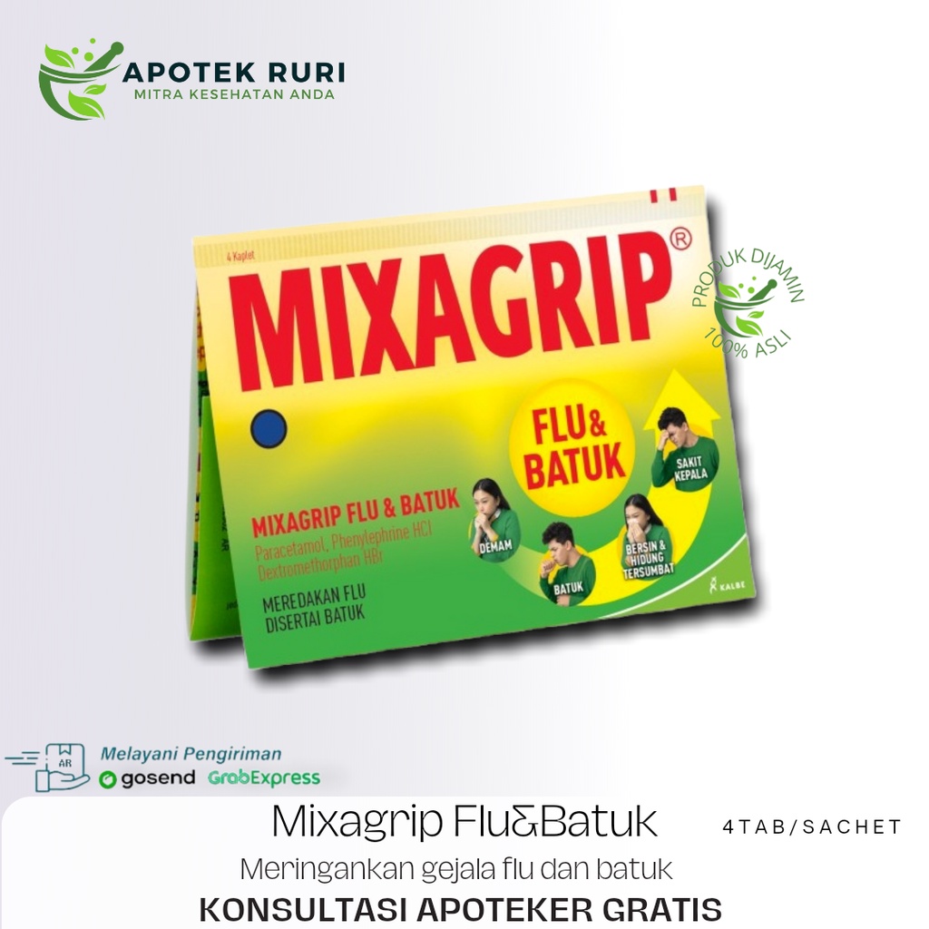 Jual Mixagrip Flu Dan Batuk Eceran 4 Kaplet Shopee Indonesia