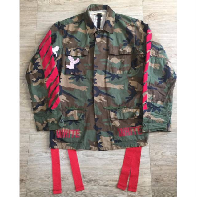 Jacket off white camo justin army offwhite hoodie