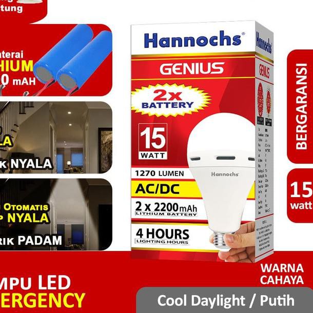 Jual Ft Hannochs Lampu Emergency Led Ac Dc Genius Watt