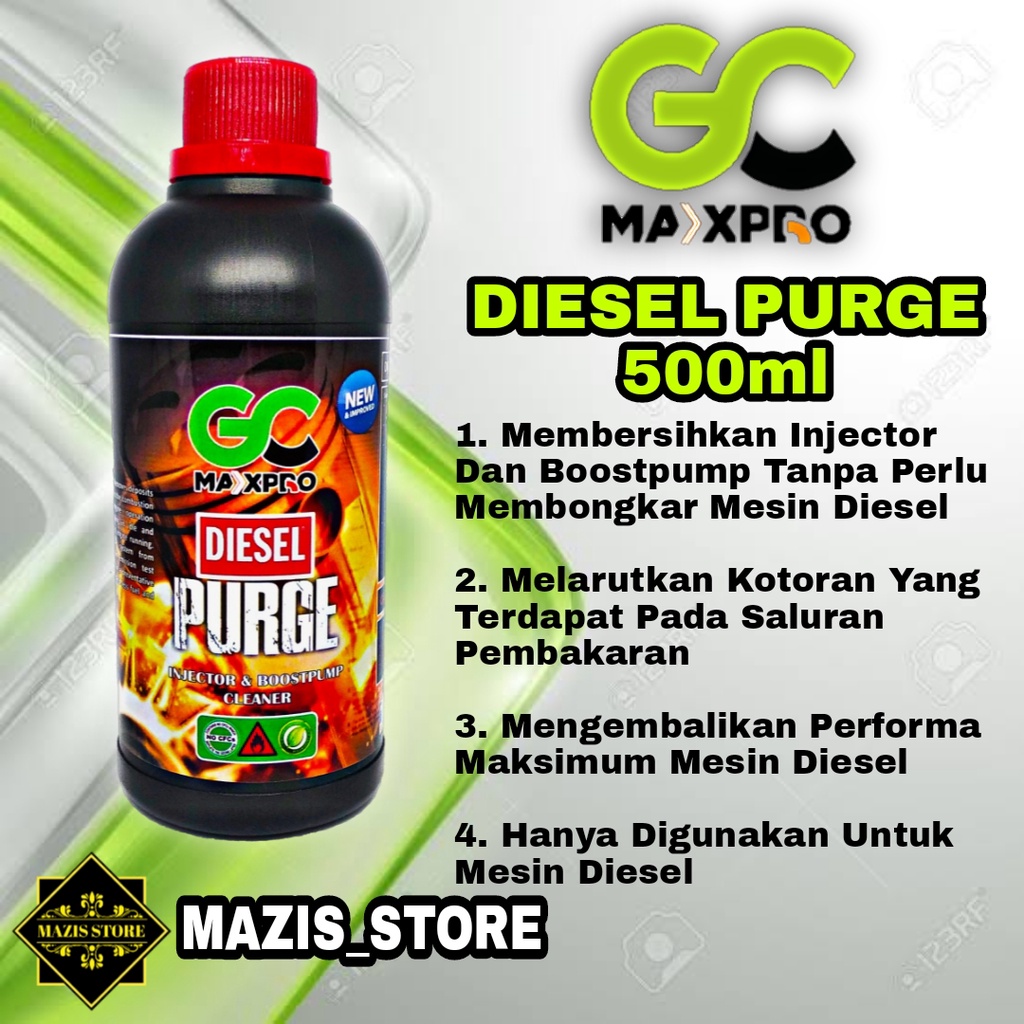 Jual DIESEL PURGING GC MAXPRO 500ML CAIRAN PEMBERSIH INJECTOR BOOSPUMP ...