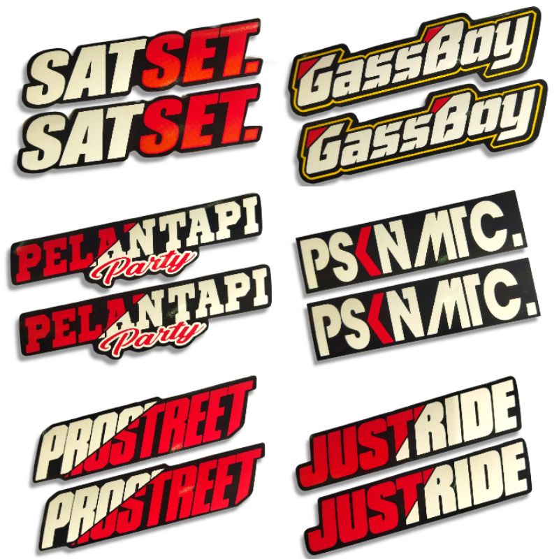 Jual ( promo murah ) ( Sepasang ) sticker racing kekinian, stiker ...