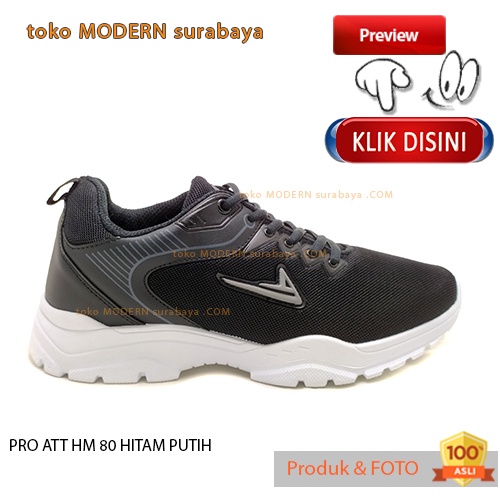 Jual PRO ATT HM 80 HITAM PUTIH sepatu pria sepatu sekolah sneakers tali ...