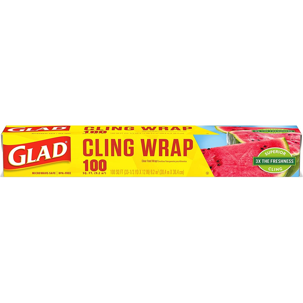 Jual Glad Cling Wrap Plastic Food Wrap 100 Square Foot Roll Shopee