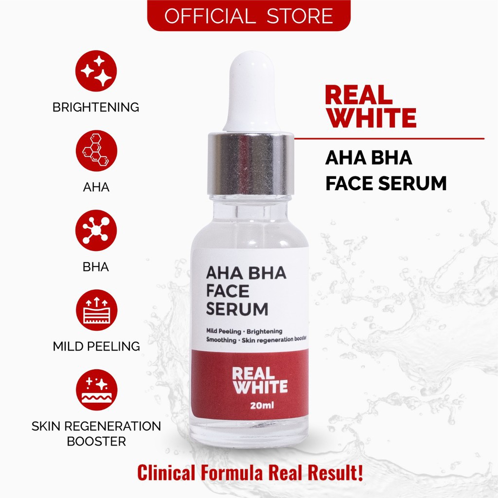 Jual Real White Brightening Niacinamide Alpha Arbutin AHA BHA PHA Peeling Solution Serum Real