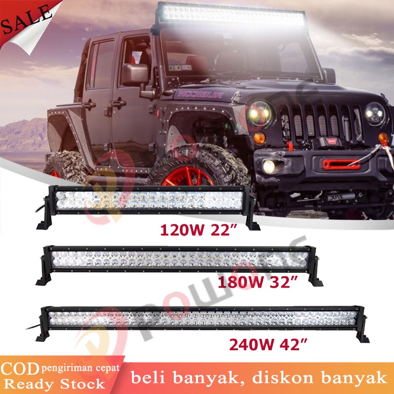 7D Tir-Row 22 32 42 52 In LED Work Light Bar Offroad Boat 4WD Lamp For Jeep 12V | UK - Foto 5