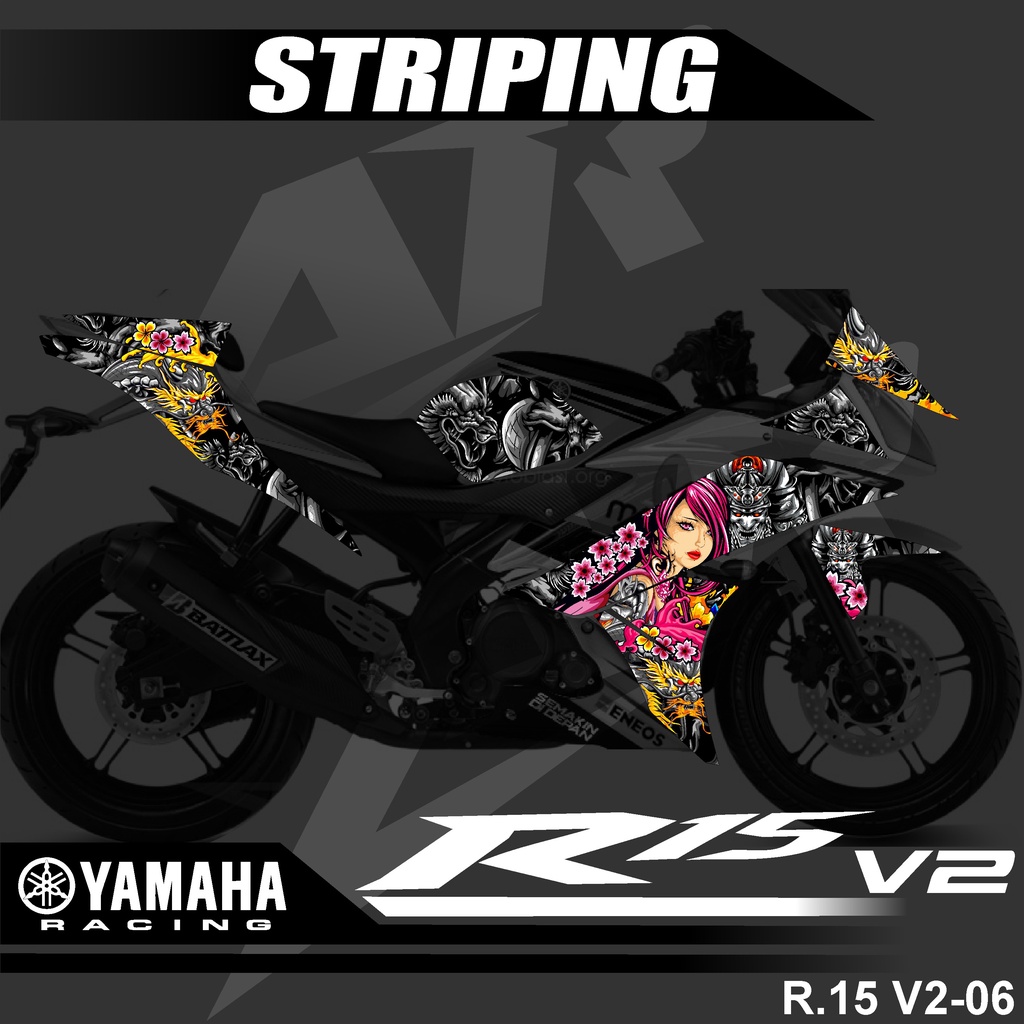 Jual Sticker Stiker Striping Variasi Semifull R15 V2 Old V2-06 | Shopee ...
