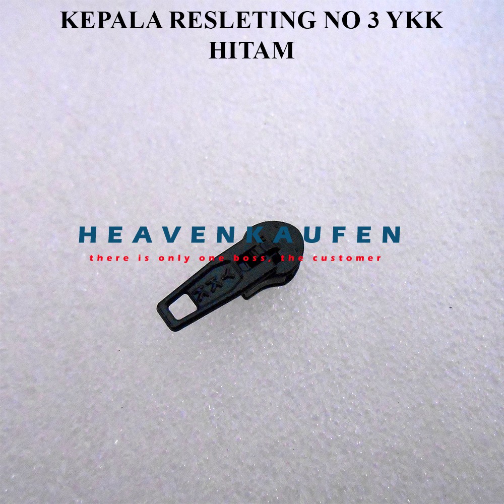 Jual Kepala Resleting YKK coil no 3 hitam zipper head gigi kecil rit ...
