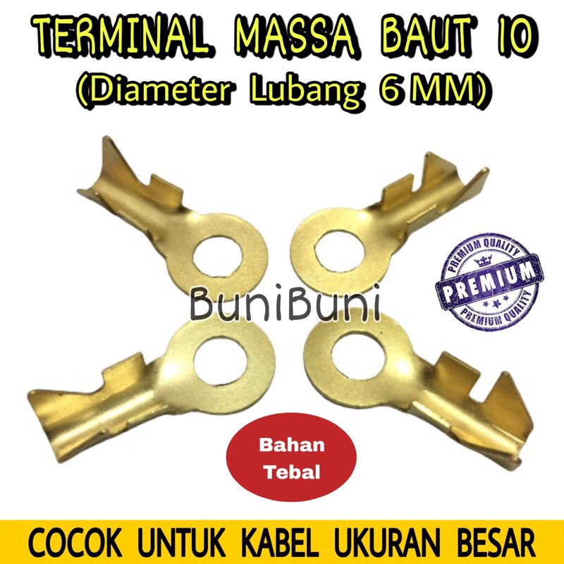 Jual Terminal Skun Massa Ring Baut 10 Tebal M6 Diameter 6 Mm Untuk