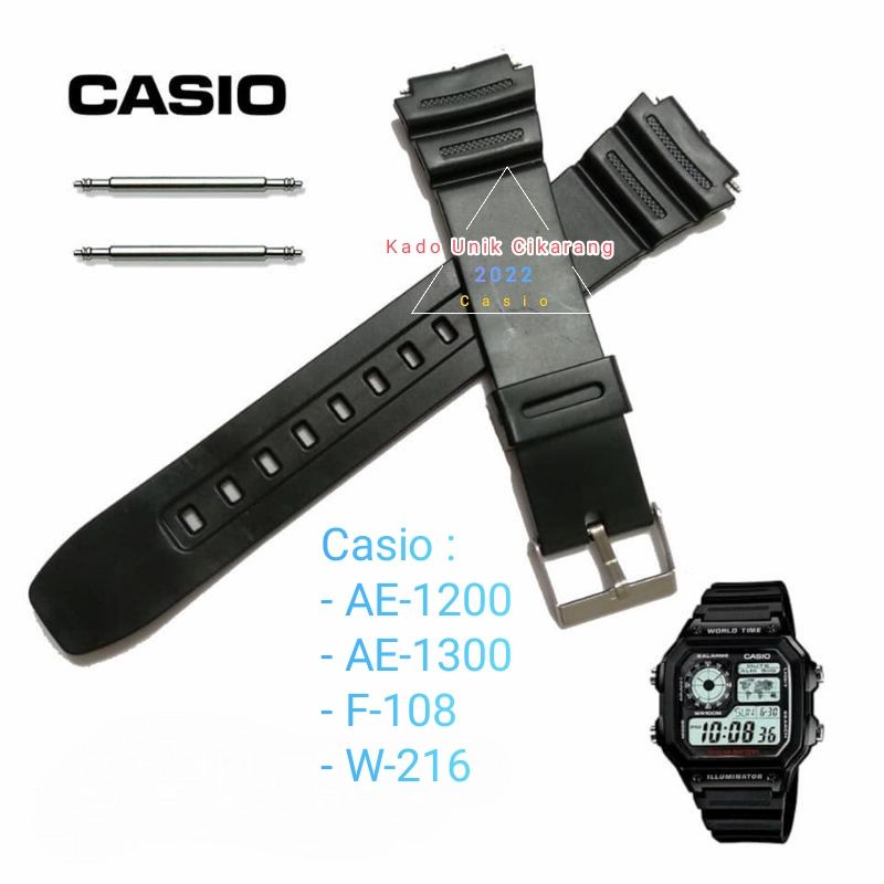 Rubber Watch Band For Casio F108 F-108WH W-216H W-218H W-215 W-752 AE