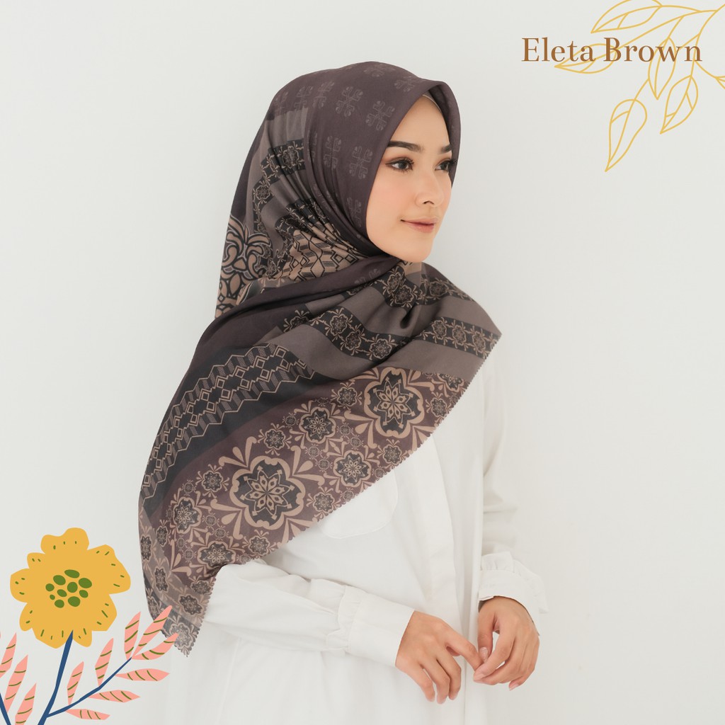 Jual Eleta Brown The Novella Scarf X Kaiagaia Superfine Voal Hijab