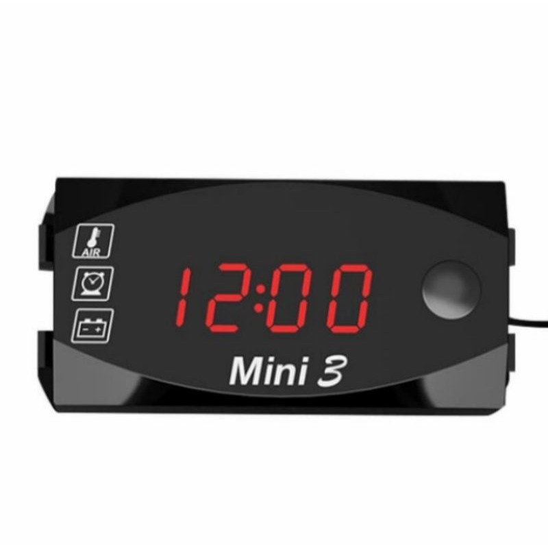 Jual Voltmeter Digital Suhu Jam 3in1 Mini Multi Mobil Motor | Shopee ...