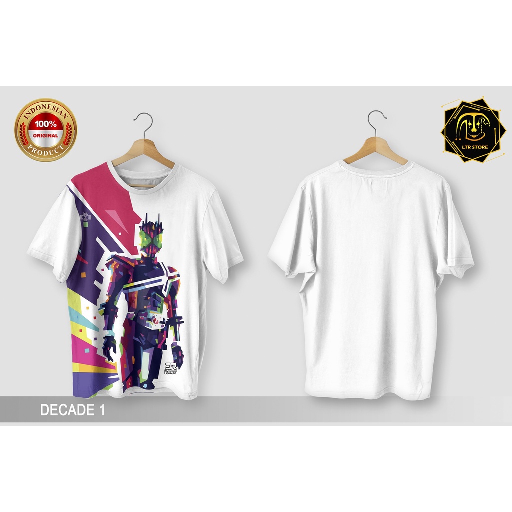 Jual [ BAYAR DI TEMPAT ] BAJU PRINTING GAMBAR KARTUN KAMEN RIDER DECADE ...