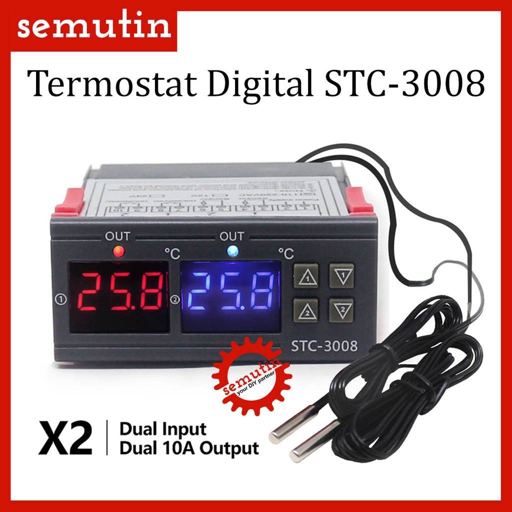 Jual Termostat Digital STC-3008 / Thermostat Control Temperatur / Dual ...