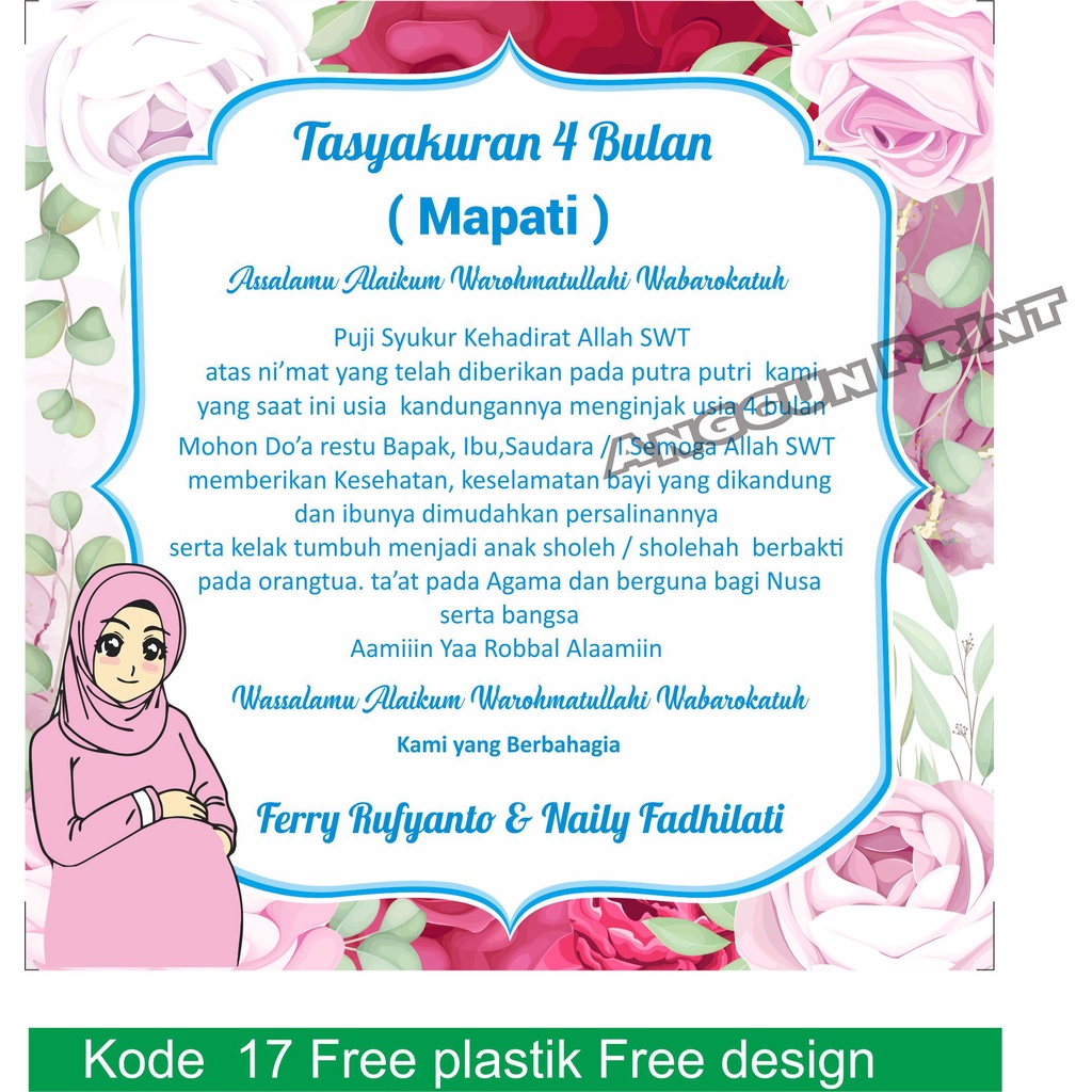 Jual - Kartu Ucapan Kehamilan 4 Bulanan / Mapati - 7 Bulanan | Shopee ...