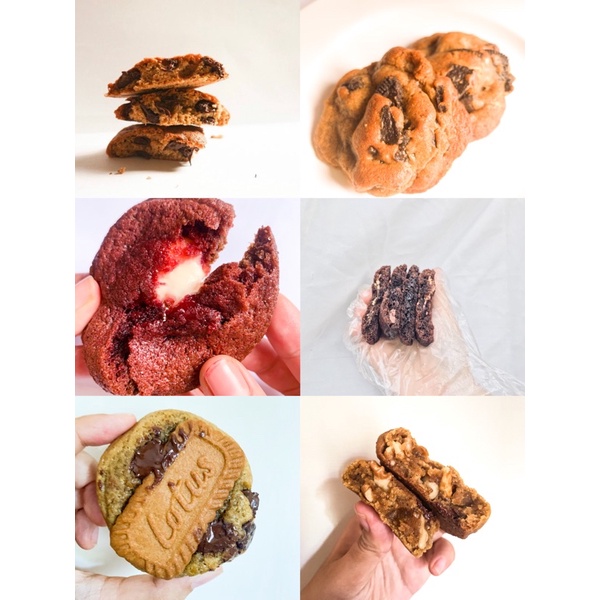 Jual SOFT BAKED COOKIES BELI 5 GRATIS 1 NUTELLA, PEANUT BUTTER, OVOMALTINE, RED VELVET, CREAM
