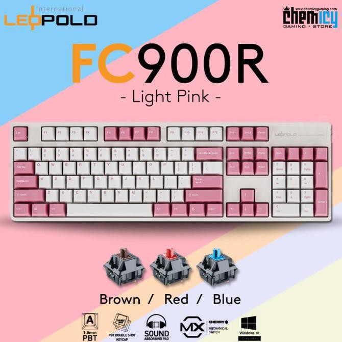 Jual Leopold FC900R Light Pink Mechanical Gaming Keyboard - Merah ...