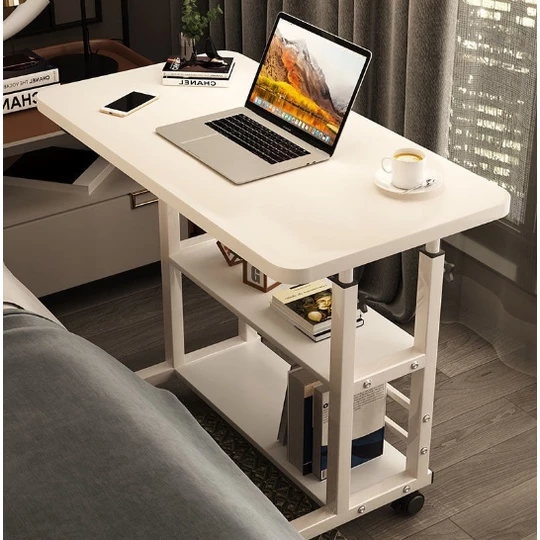 Meja laptop lipat adjustable portable rotate laptop desk / meja laptop roda