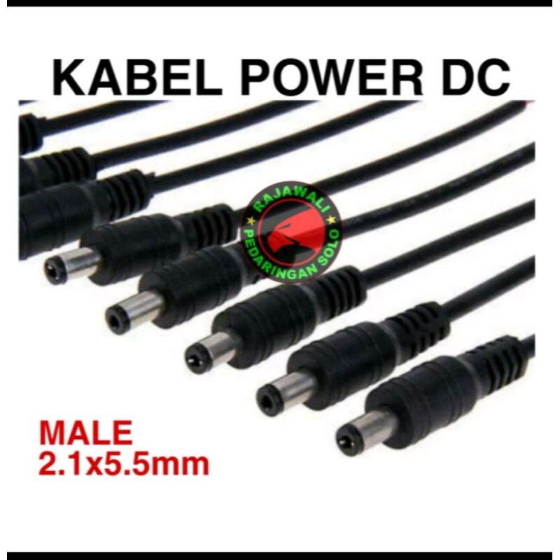 Jual KABEL POWER DC MALE 2.1 X 5.5mm | Shopee Indonesia
