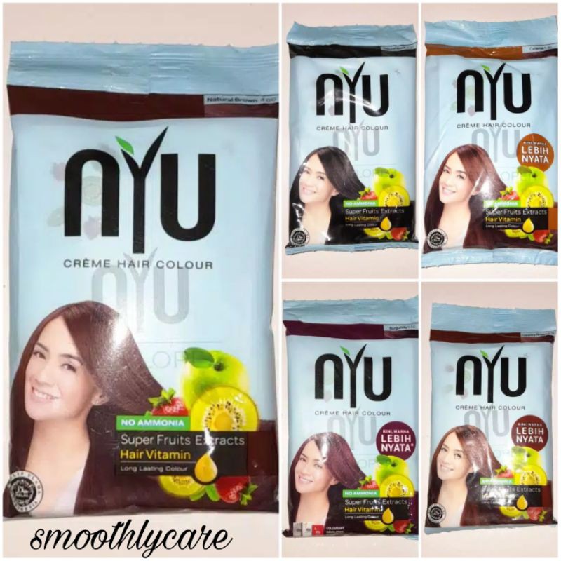 Jual Nyu Creme Hair Colour Sachet All Varian Color Natural Black Brown