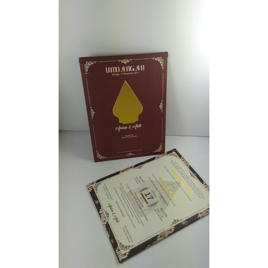 Jual Undangan Pernikahan Hard Cover Emblem Wayang | Shopee Indonesia