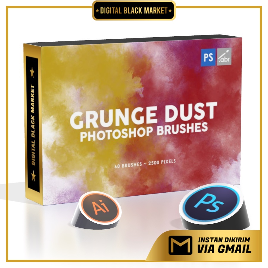 Jual ID1028 - 60 Grunge Dust Photoshop Stamp Brushes | Shopee Indonesia