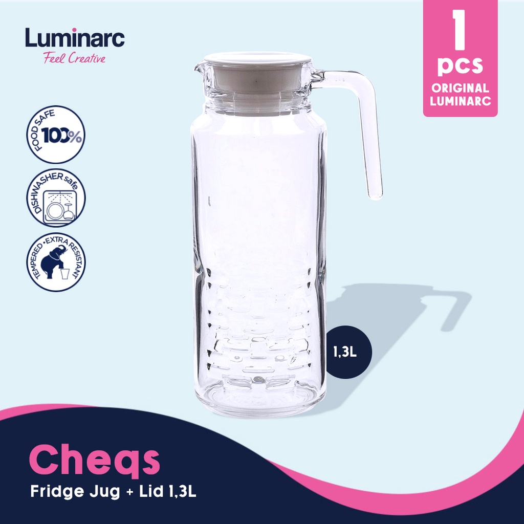 Jual Luminarc Tekojugpitcher Cheqs Fridge Lid 13l 1pcs Shopee Indonesia 1122