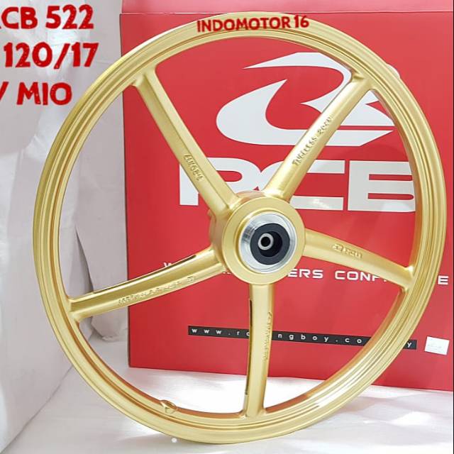 Jual VELG JUPITER MIO 120 R17 RCB 522 GOLD FRONT ONLY | Shopee Indonesia