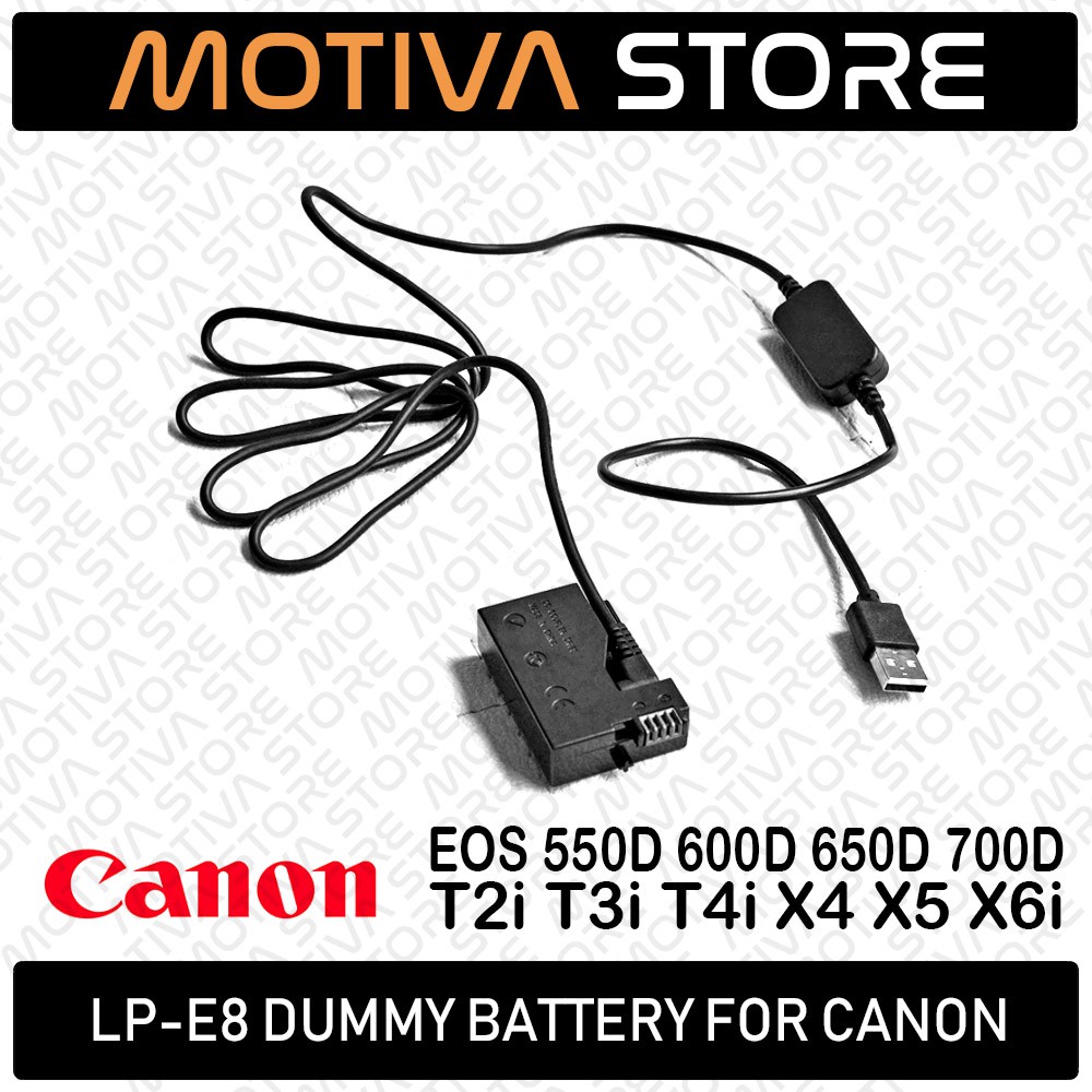 Jual LPE8 LP E8 Dummy Battery for Canon 550D 600D 650D 700D T2i T3i