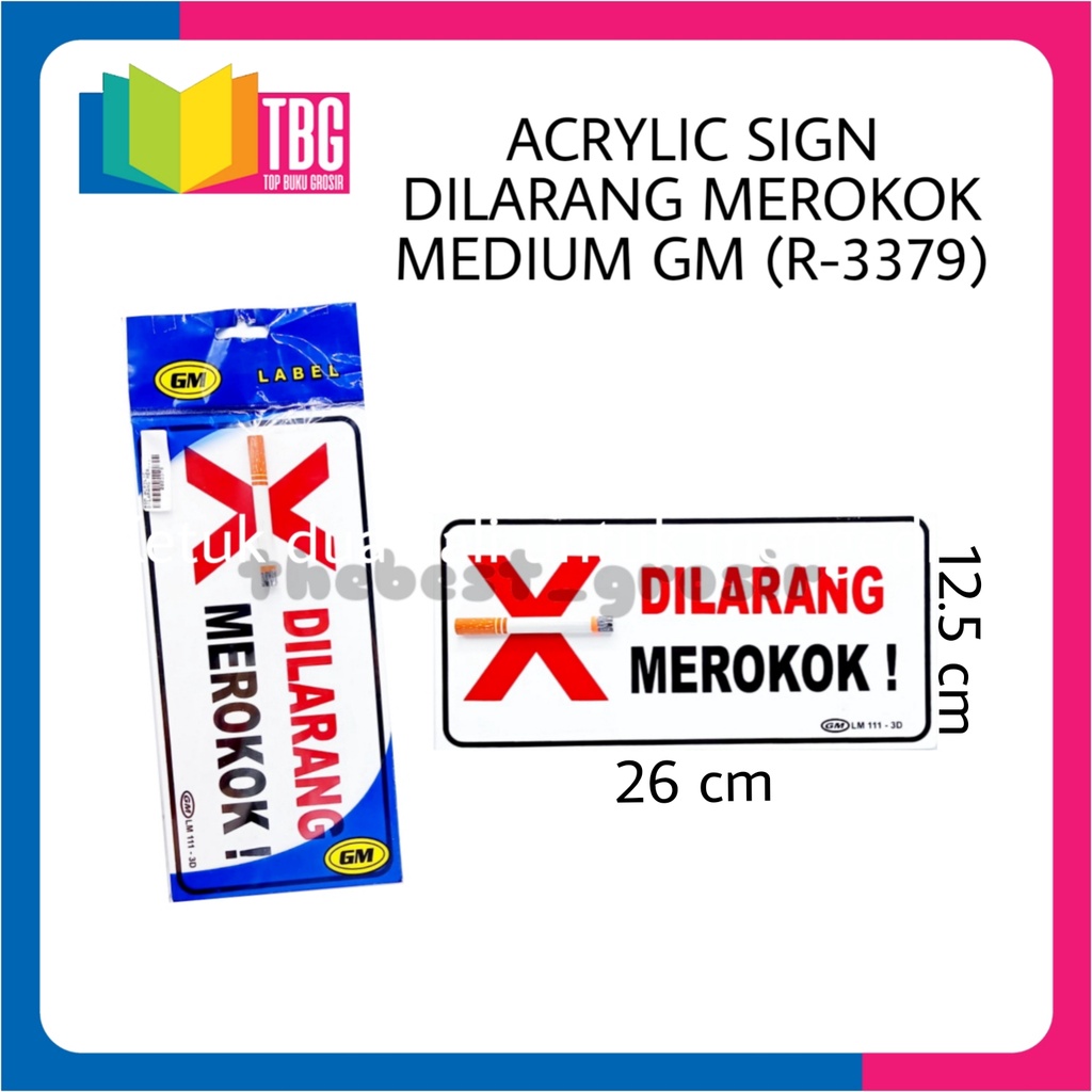 Jual Pcs Acrylic Dilarang Merokok Medium Gm Tanda Akrilik Sign Label R Shopee