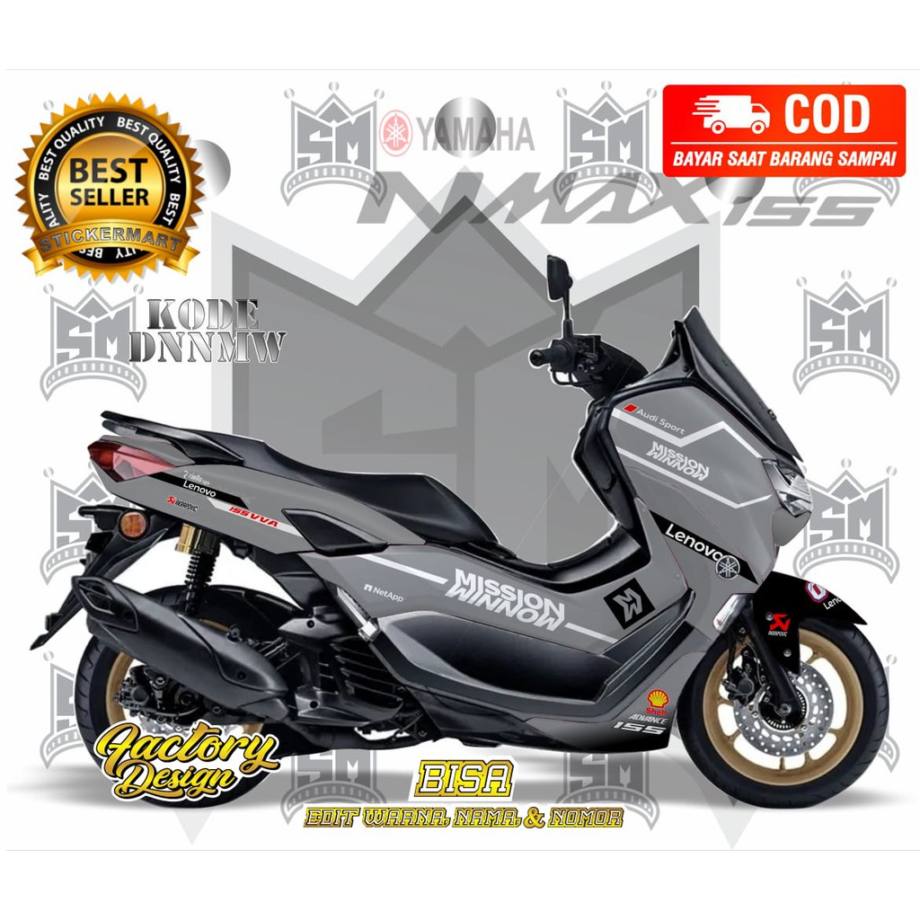 Jual Sticker decal full body Yamaha nmax Grafis Abu abu simpel | Shopee