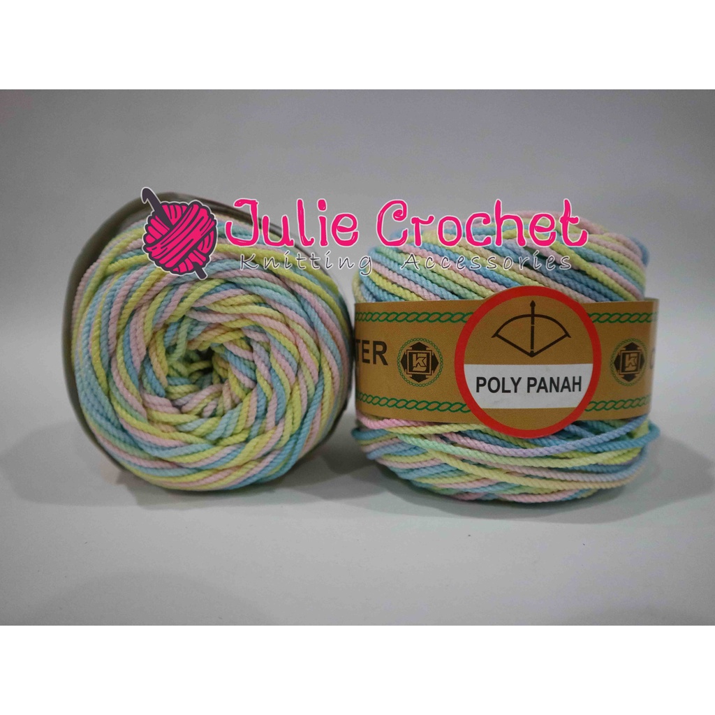 Jual Benang Rajut Poly Panah Kombinasi Warna (Kuning, Biru, Pink, Hijau ...