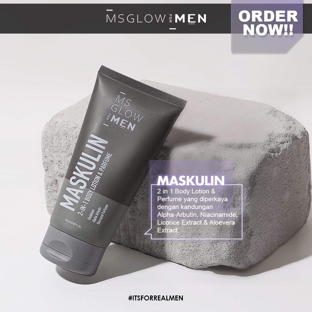 Jual Maskulin 2in1 Body Lotion & Perfume MS Glow for Men | Shopee Indonesia