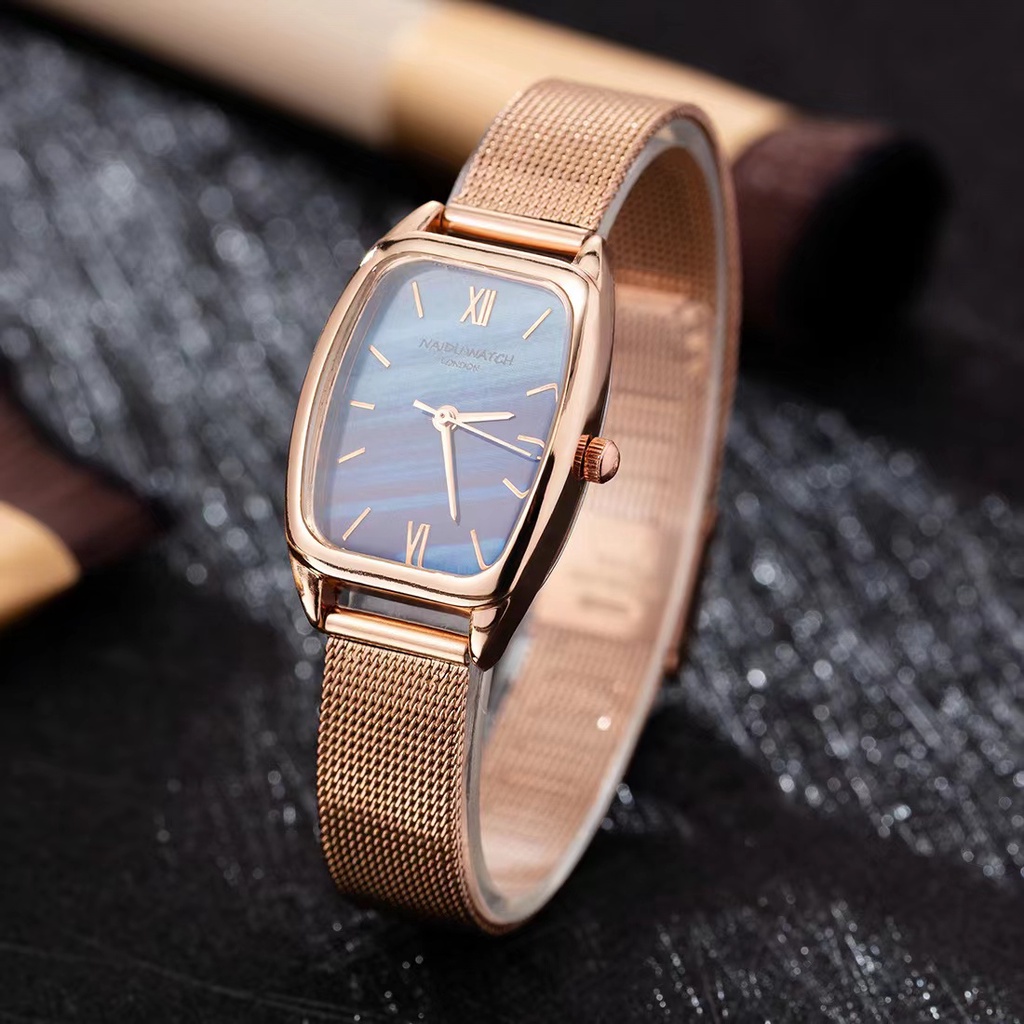 Jual Jam Tangan Wanita Strap Rantai Pasir Analog Quartz Warna Gradasi