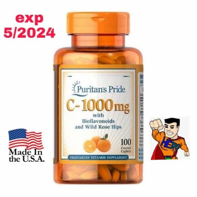 Jual PURITAN PRIDE VITAMIN C 1000 MG WITH BIOFLAVONOIDS 100 CAP