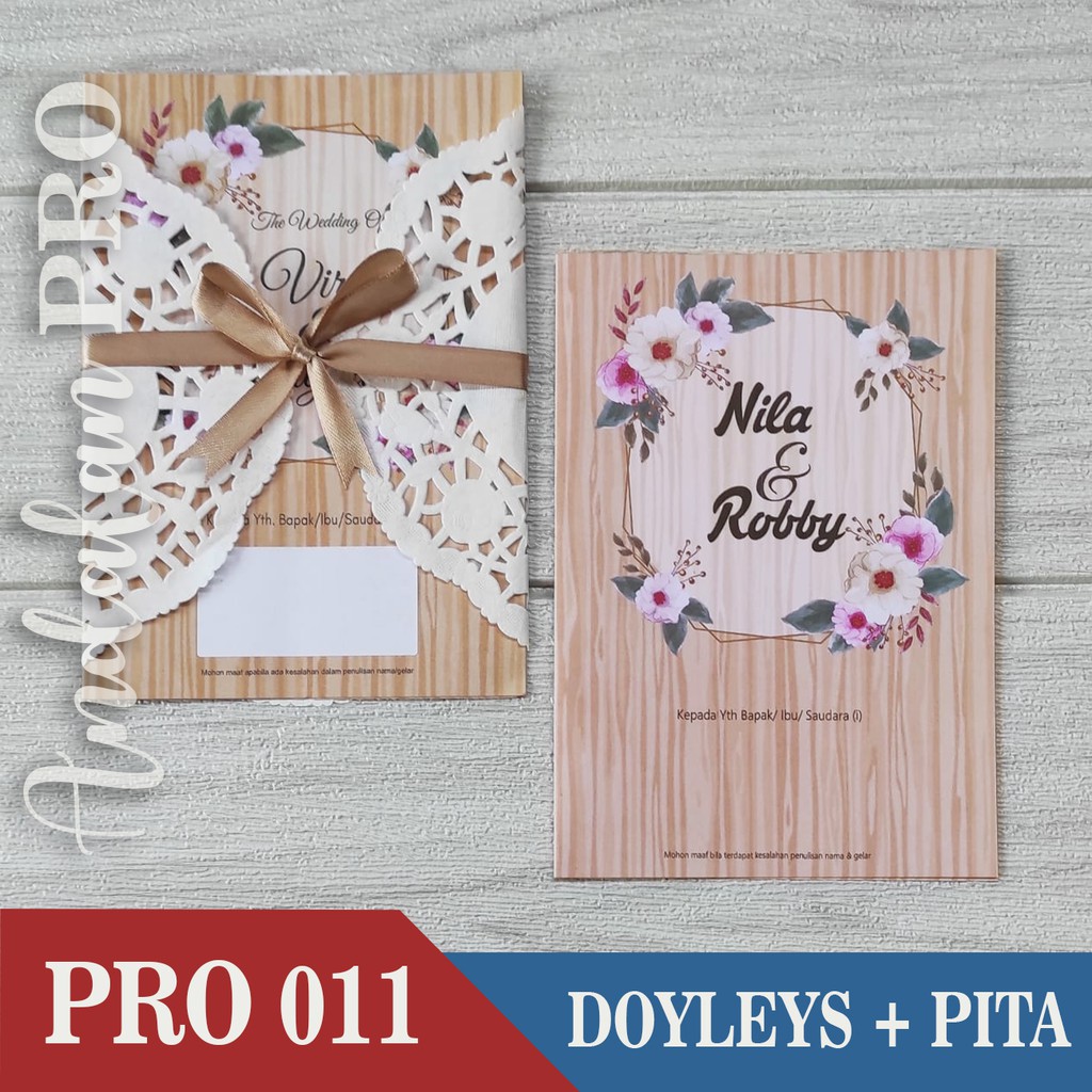 Jual Pro Varian Doyleys Pita Cetak Undangan Pernikahan Rustic Vintage Tebal Dan Murah