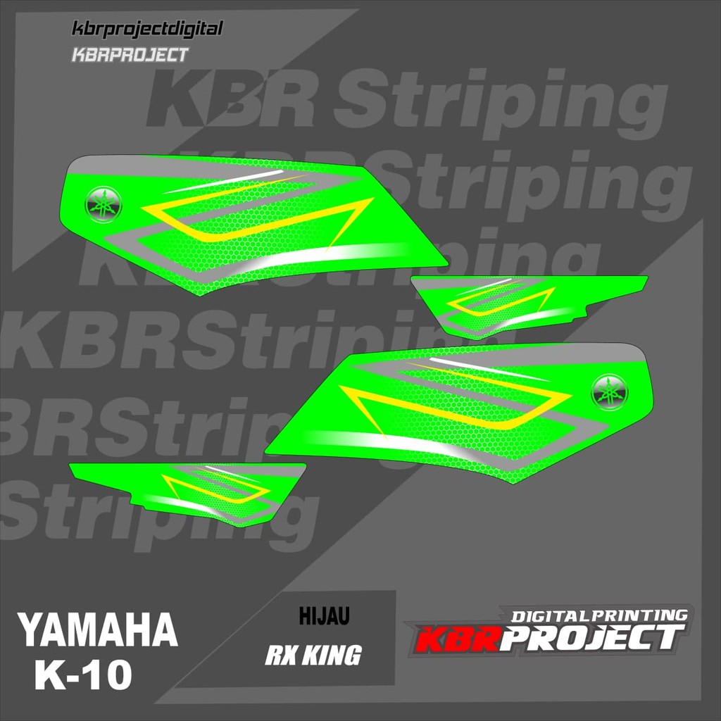 Jual RX KING striping motor YAMAHA sticker variasi Racing K-10 (cod ...