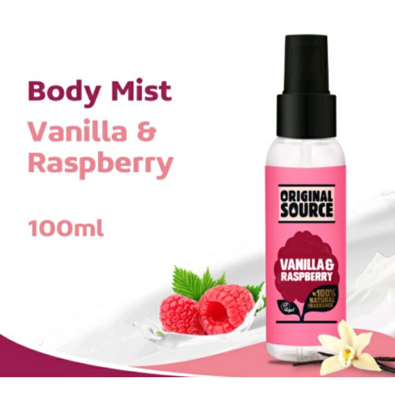 Jual Body Mist Original Source Vanilla & Raspberry | Shopee Indonesia