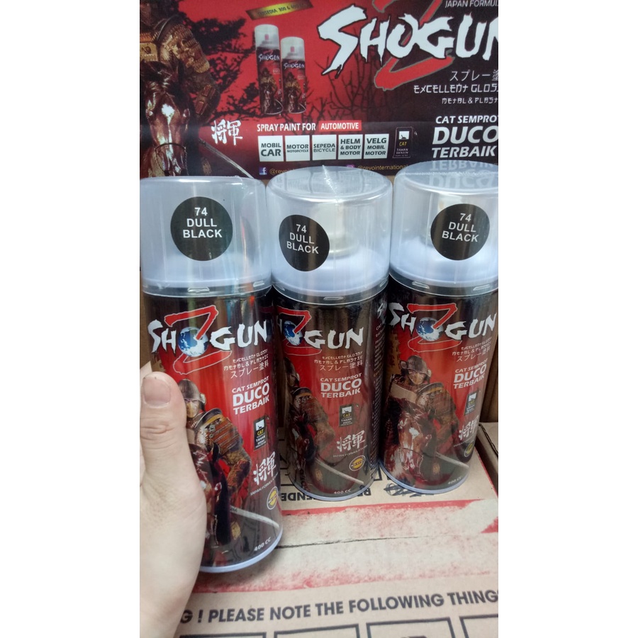 Jual Cat Semprot Duco Shogunz Shogun Z Dull Black Cc Hitam Doff