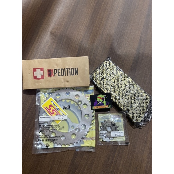 Jual Gear Set Klx 150 D Tracker 150 SSS Original Set Rantai Expedition